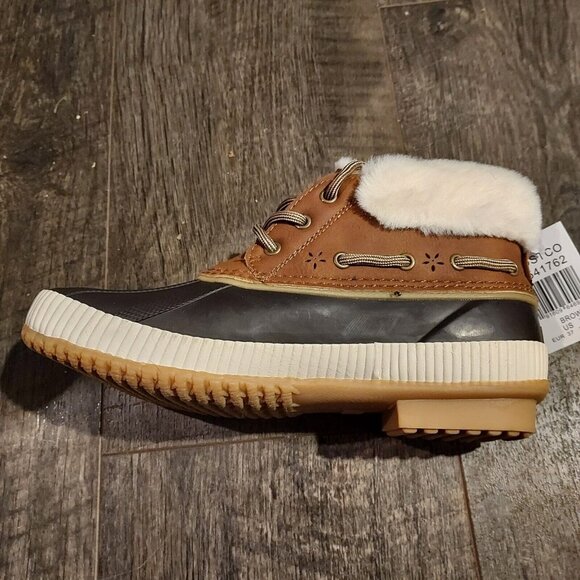 Jsport Mary Women's Size 7 Waterproof Faux Fur Duck Boot, Brown - Picture 3 of 12